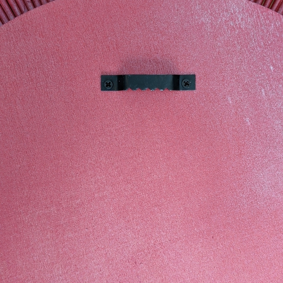 Large 35" Red Sunburst Mirror with Black Gems Decorative Wall Mirror - Picture 6 of 7